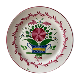 Plat décoratif Les Islettes XIXème, faïence de l’Est