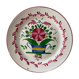 Decorative dish Les Islettes XIXème, faience de l'Est