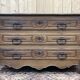 Louis XV XVIIIth century walnut commode with a grey patinated painted top.