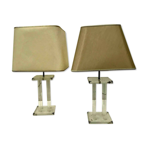 paire de lampes en plexiglas XX siècle