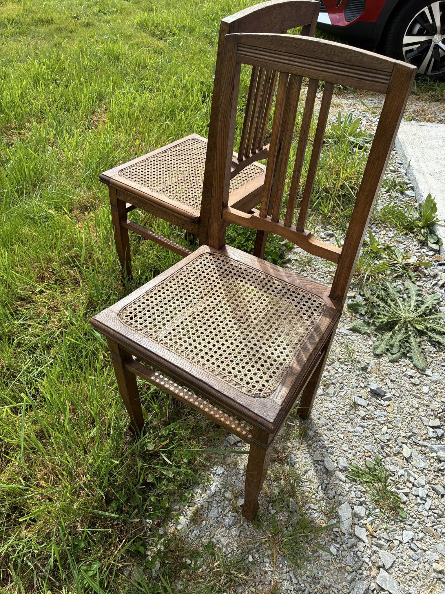 Art Nouveau chair pair