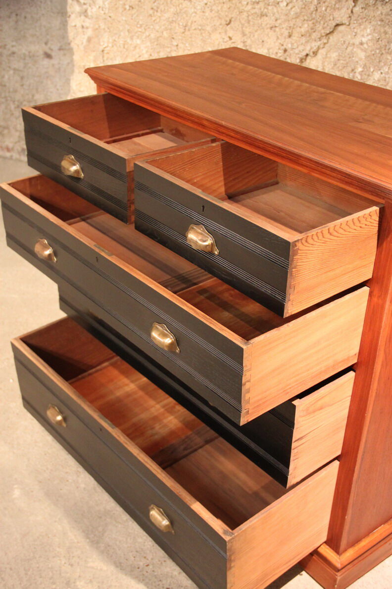 English mahogany black dresser