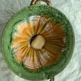 Cup and two baskets glazed sandstone pottery lacourbas with old issoire