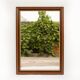 Vintage mirror with wooden frame, painted veneer, imitation marquetry 72x102cm