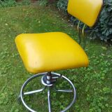 Fasem chair design Henri Liber, mustard color
