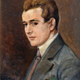 Portrait of a man, 1929, by albert morhain (1883-1953)