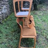 Set of 6 Baumann sleigh foot chairs 60s