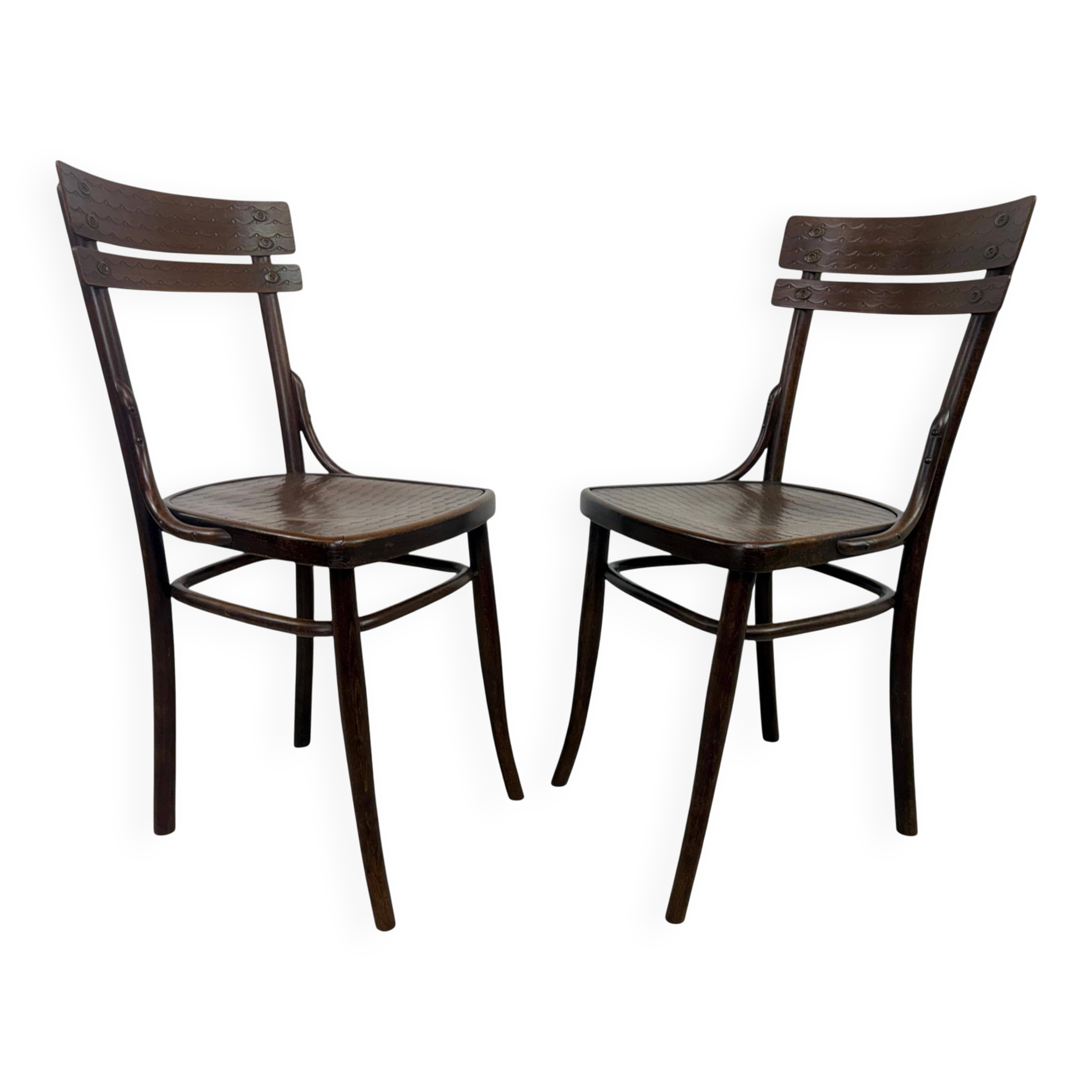 Set of 2 dining chairs by J&J Kohn