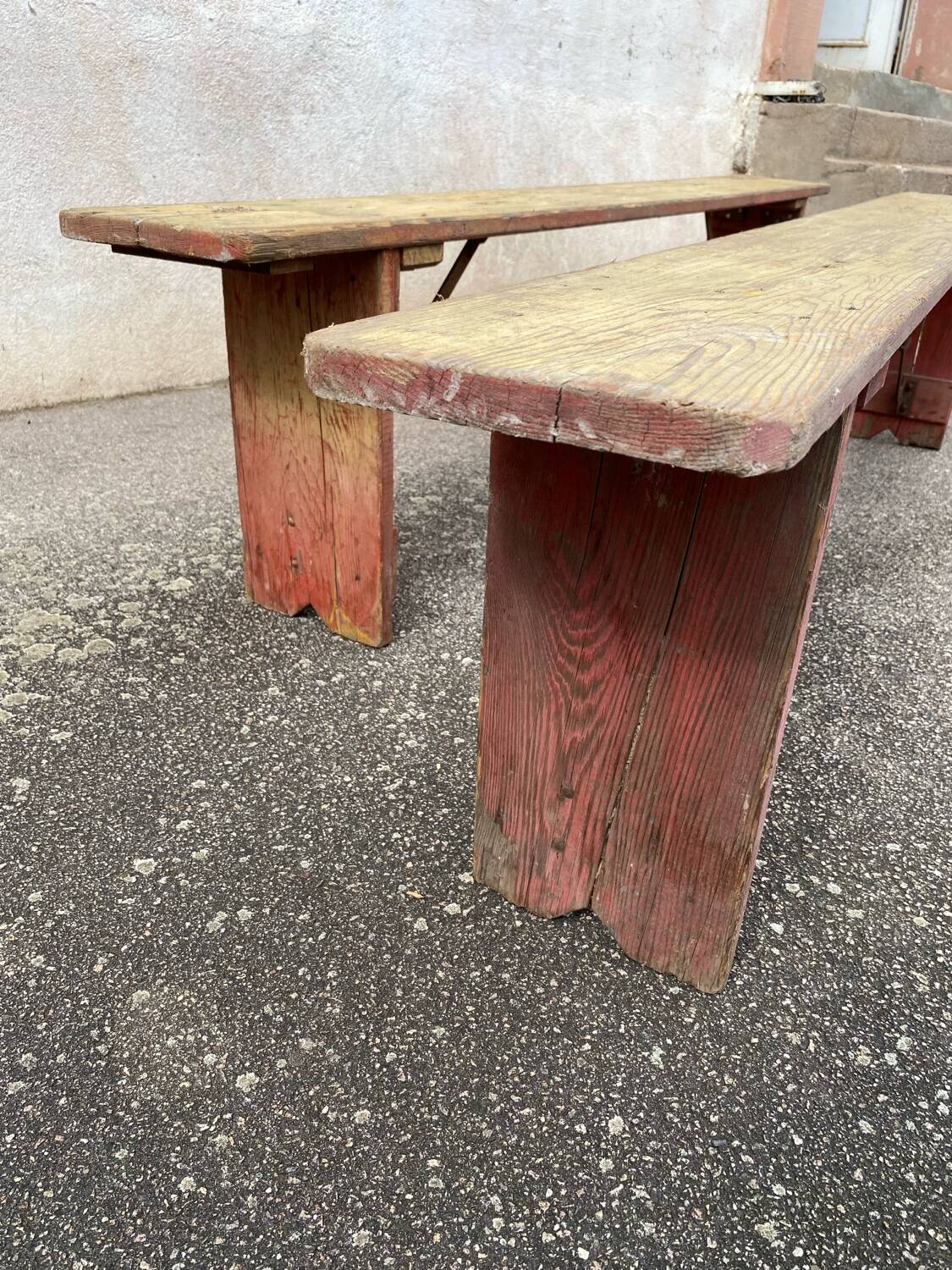 Pair of folding benches