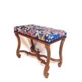 Colorful Louis XIV Style Bench with Sheep Bone Base