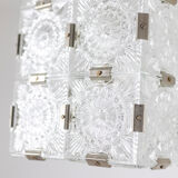 Pair of glass lanterns, Kamenicky Senov, 1970s