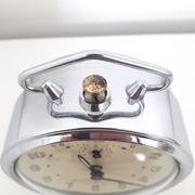 Old mechanical alarm clock jaz ruzic ''repetition'' chrome metal, 1965