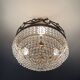 Vintage chandelier cascade of crystal and brass tassels