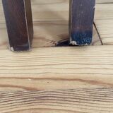 Two folding chairs wood and cannage