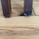 Two folding chairs wood and cannage