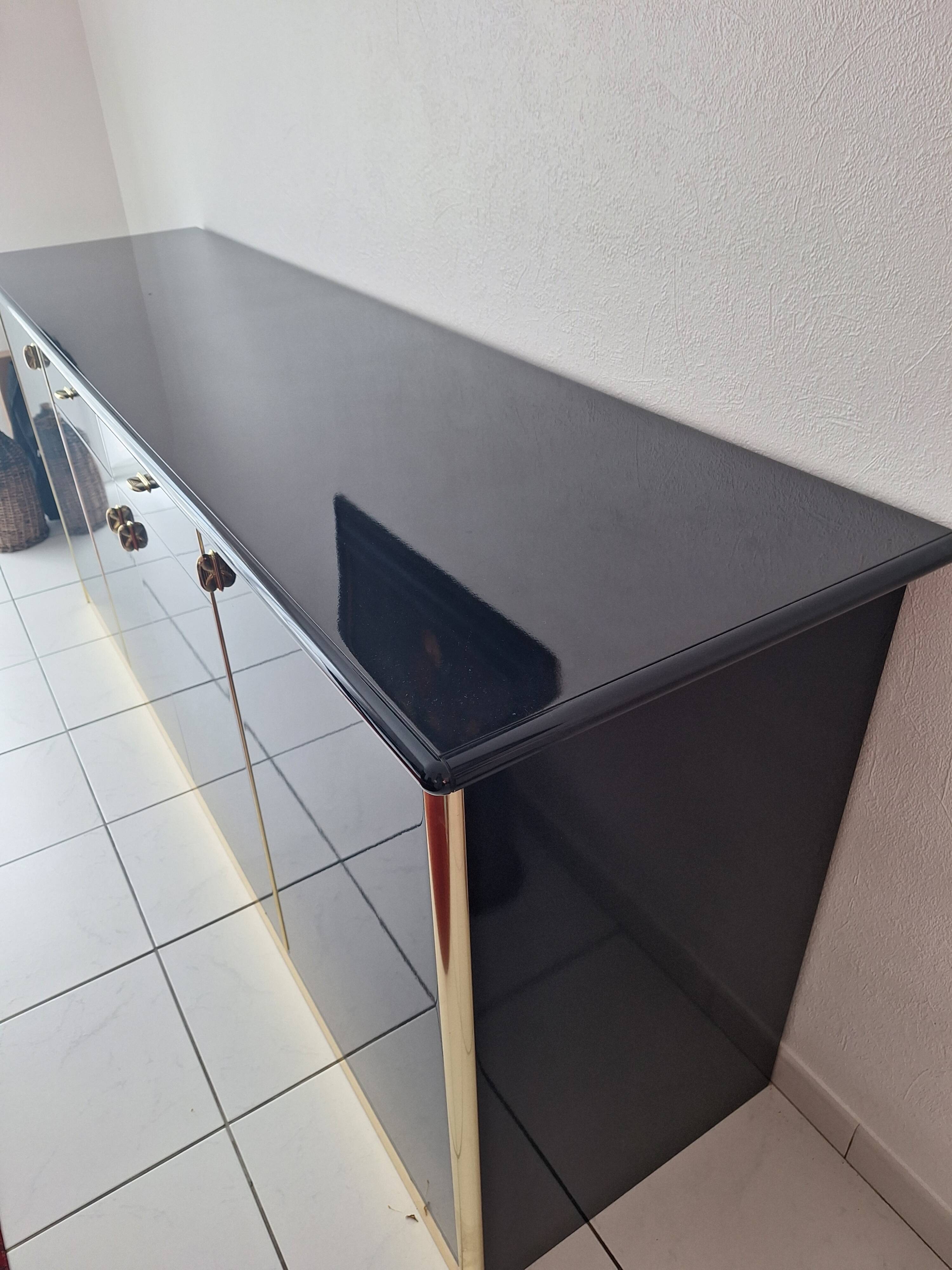 meuble Enfilade noir laqué