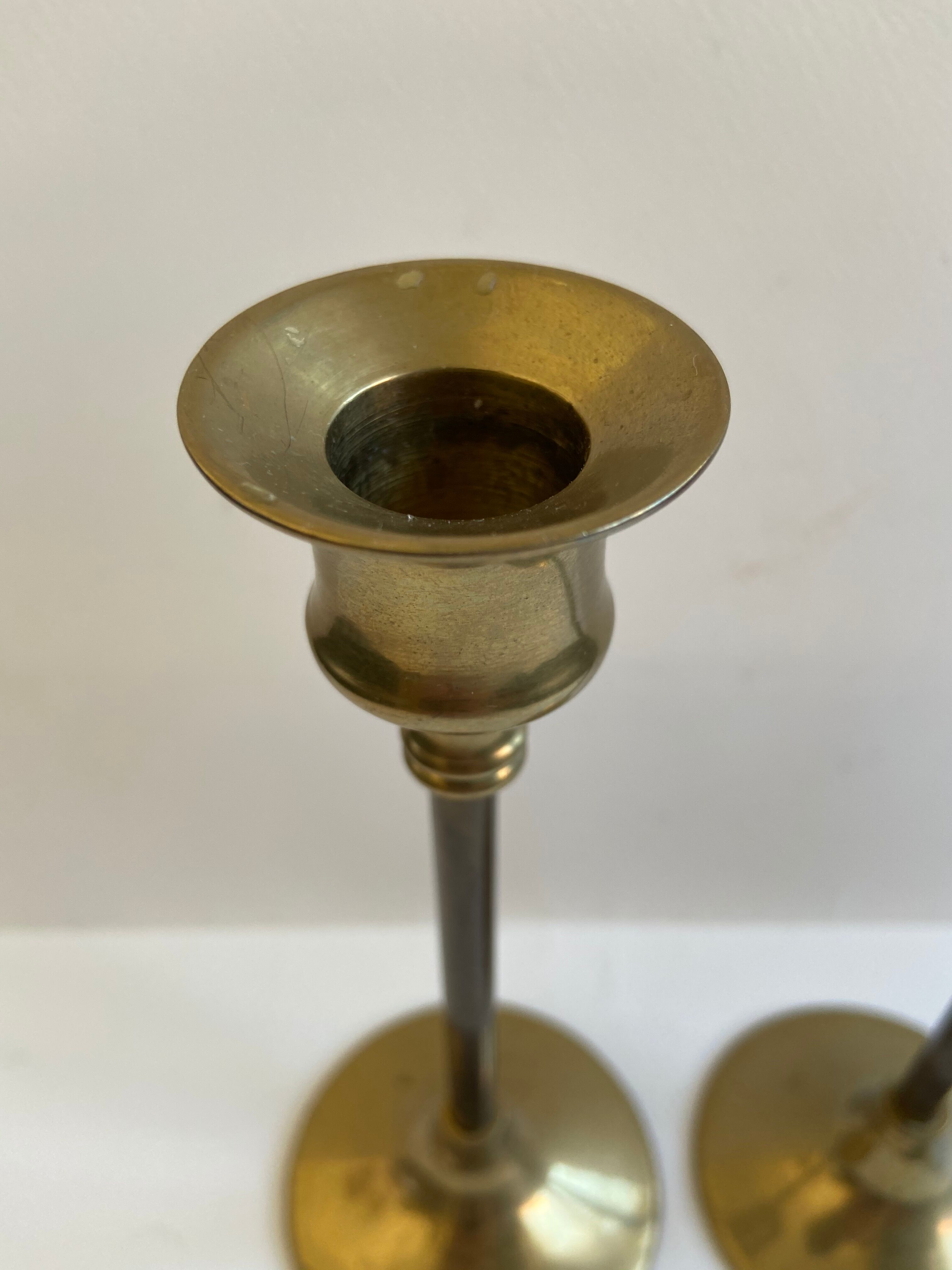Pair of golden candlesticks