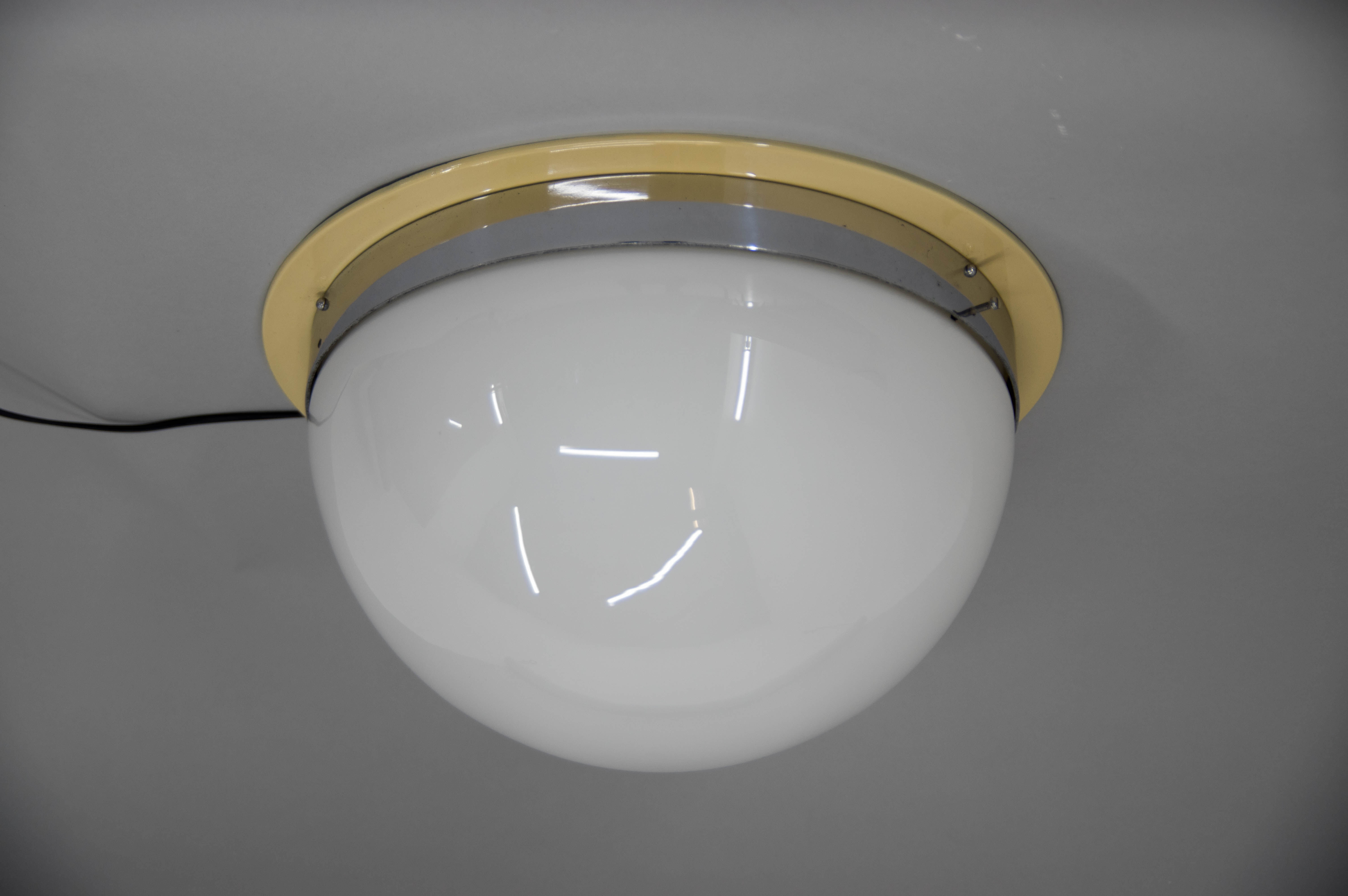 Bauhaus chrome flushmount or wall light, 1940s