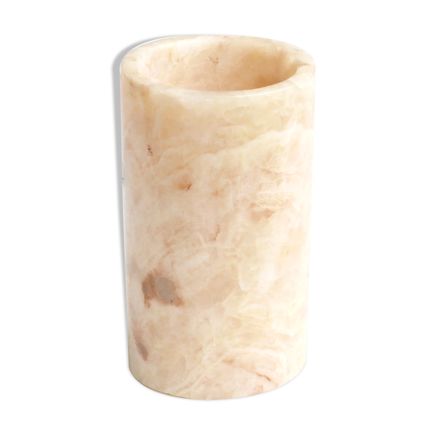 Alabaster pencil pot 70s
