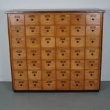 Dutch Beech Industrial Apothecary / Workshop Cabinet, circa 1950s