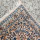 Vintage Persian Nain carpet, handwoven wool and silk from the 1940s.