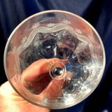 Set of 6 water glasses in engraved glass vierzon emma model