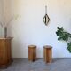 Miroir brutaliste losange en fer