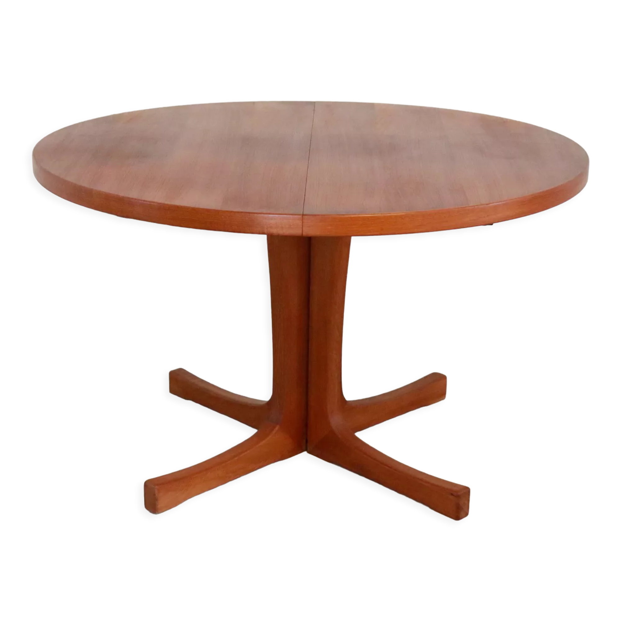 Danish design round dining table 2x extendable 'mejls'