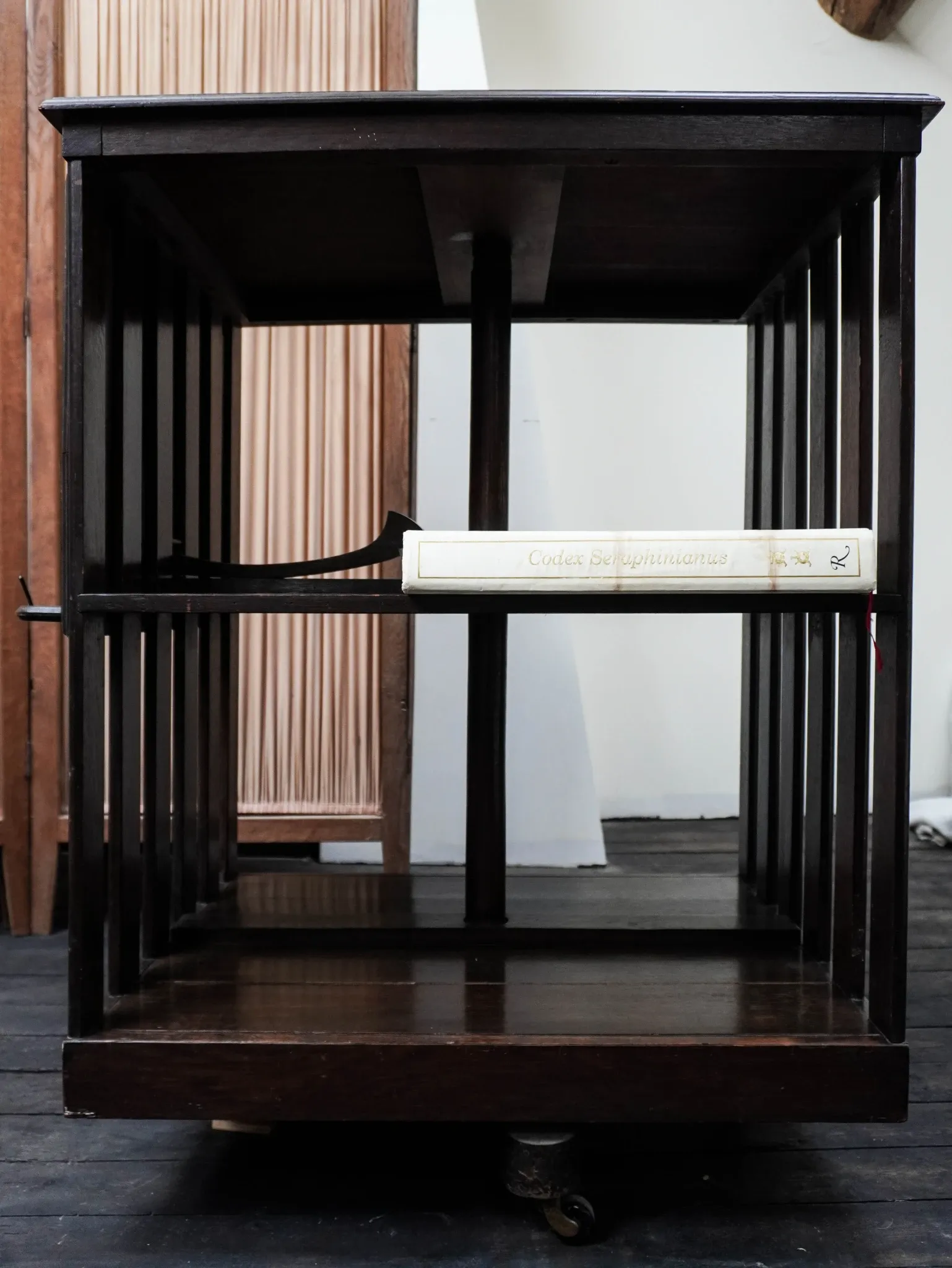 Old wooden revolving library