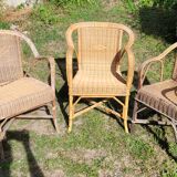 Old wicker armchairs