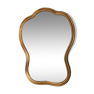 Grand miroir doré baroque années 70