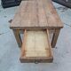 Old oak coffee table with a drawer