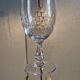 2 antique Baccarat crystal wine glasses, scale pattern, 20s/30s
