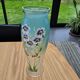 Vase verre et émail fleurs vers 1900