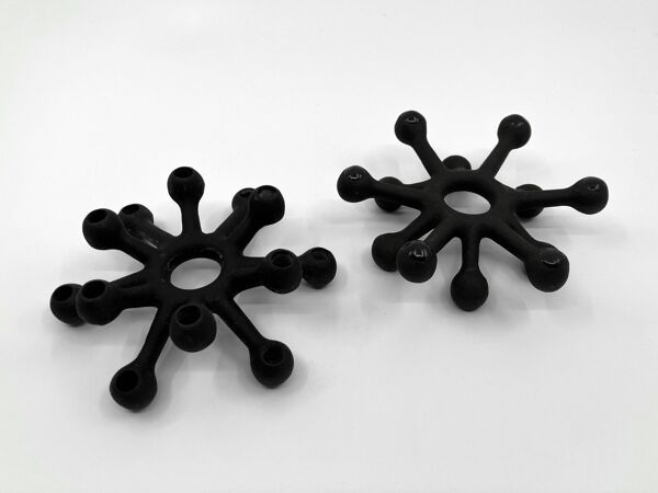 Bougeoirs chandeliers ''the spider'' en fonte • Dansk Designs • 1962