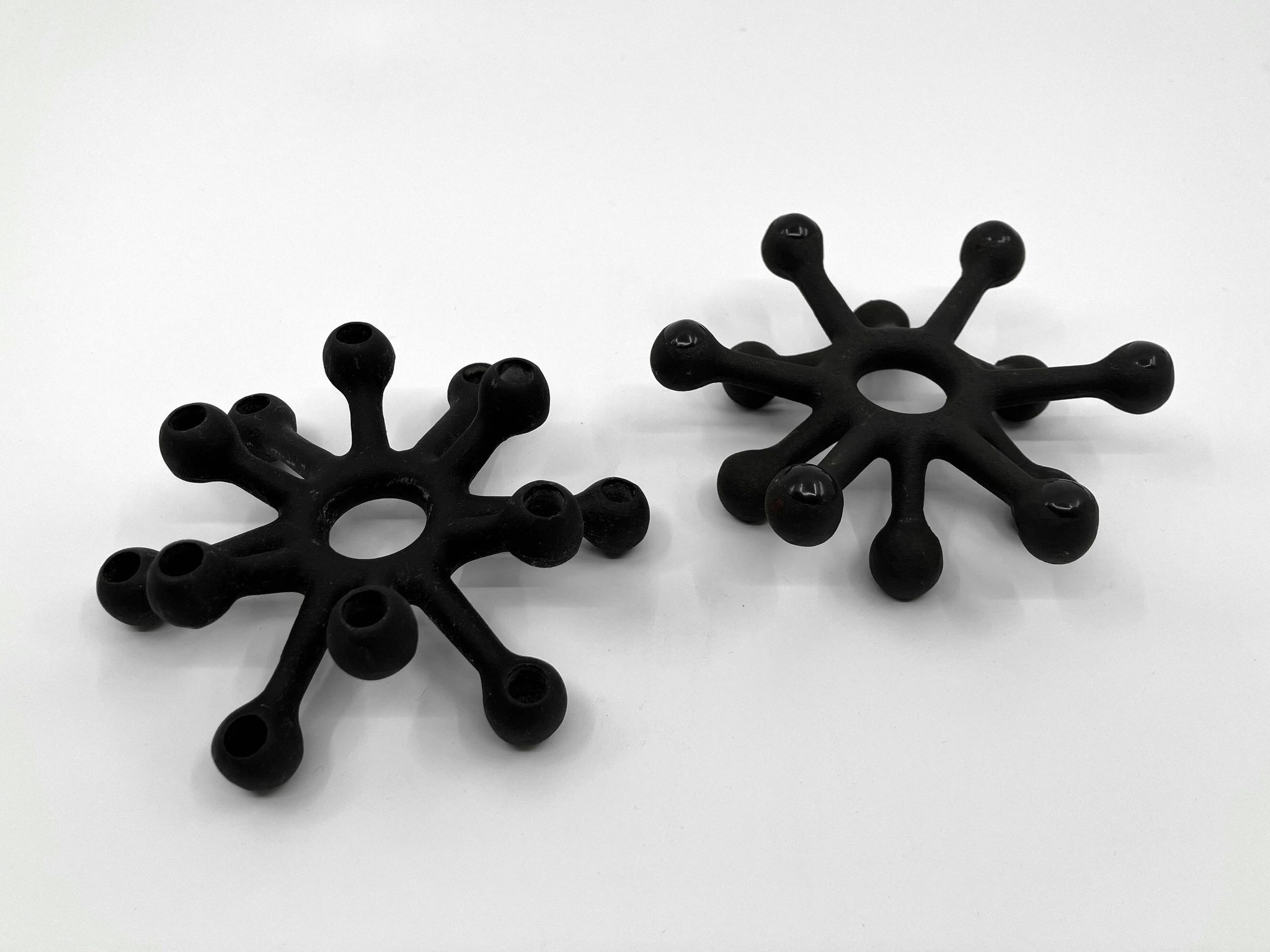 "The Spider" Cast Iron Candlesticks • Dansk Designs • 1962