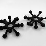 "The Spider" Cast Iron Candlesticks • Dansk Designs • 1962