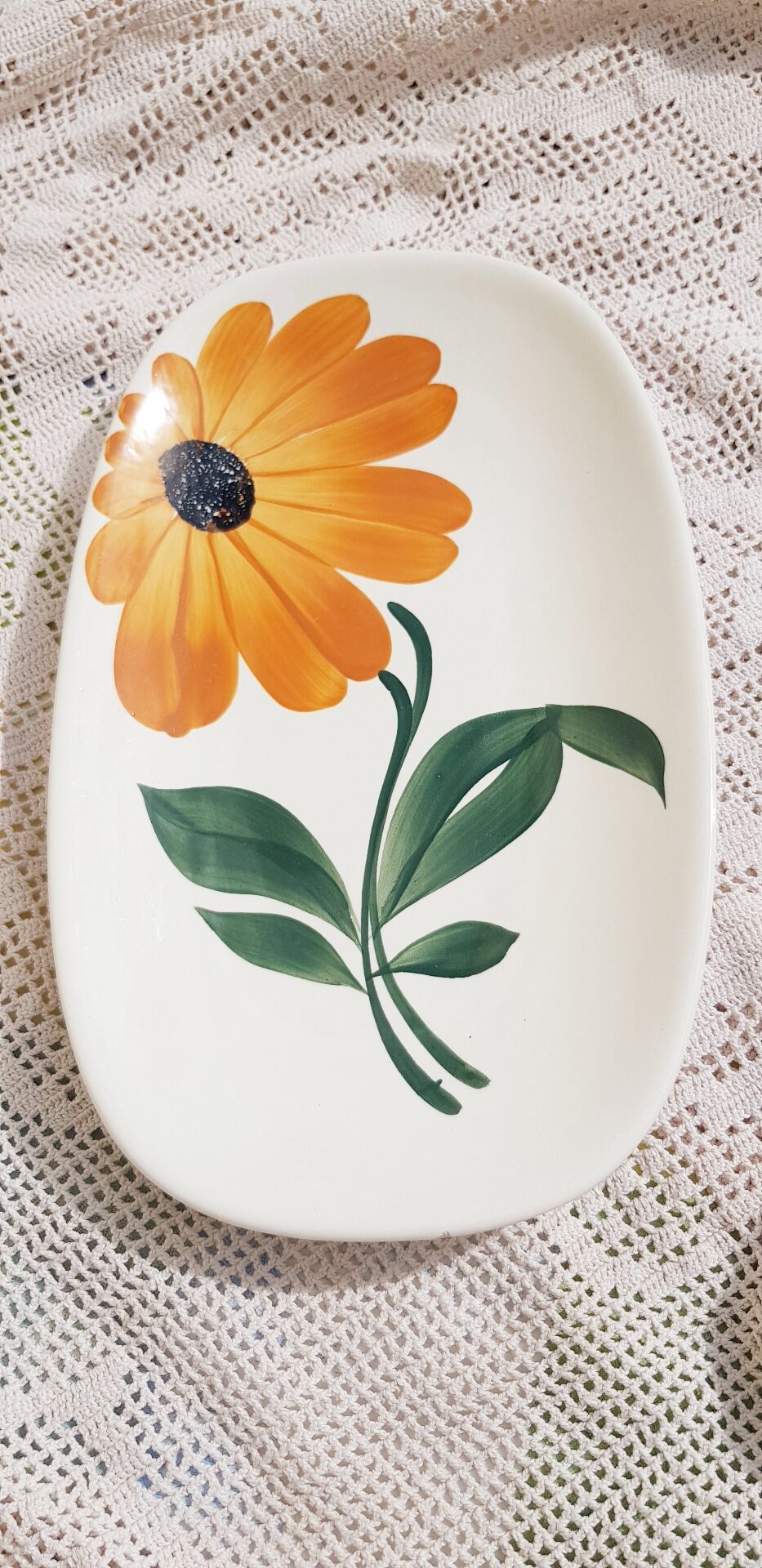 Serving dish Gien sunflower design