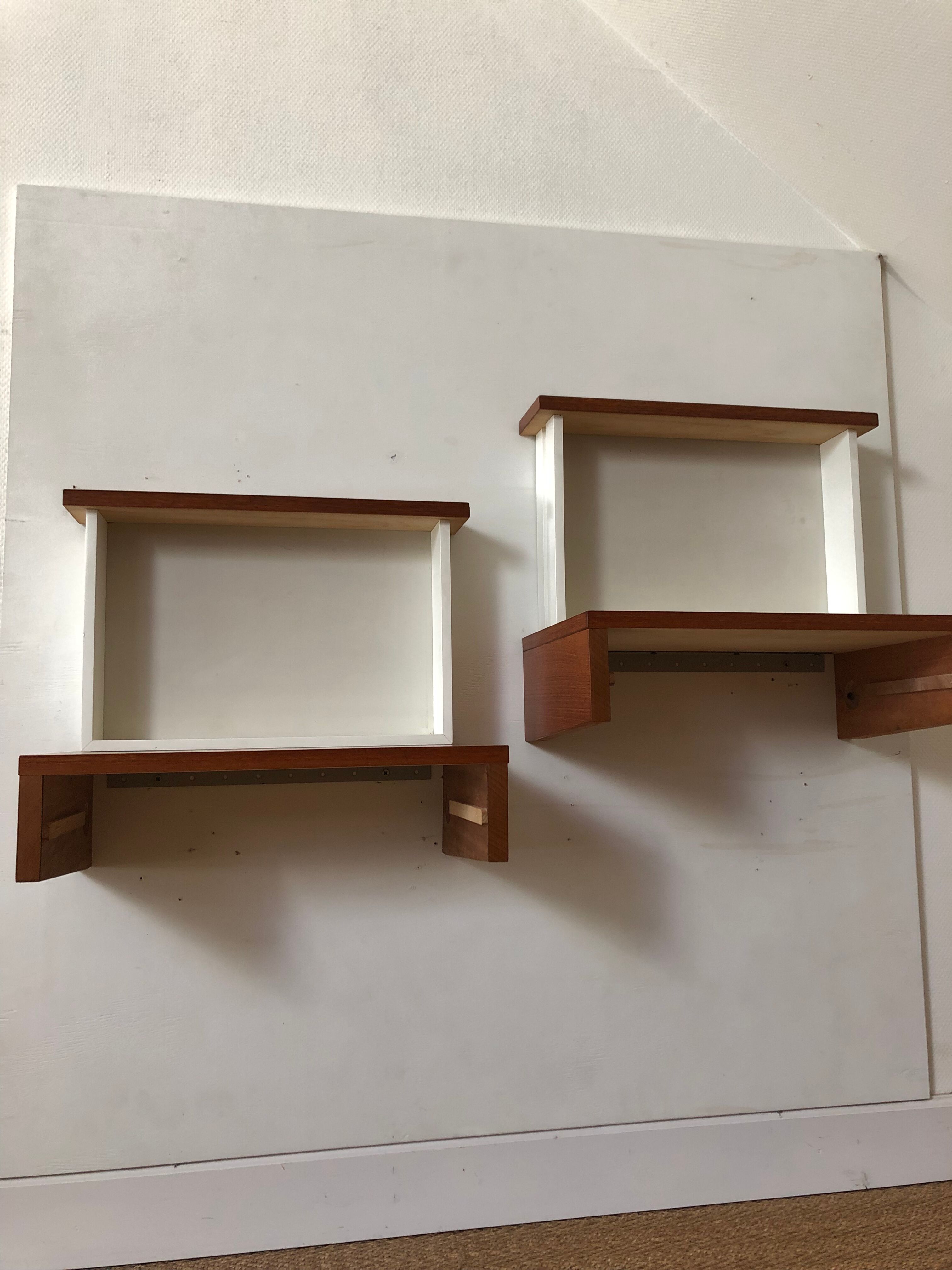 Pair of wall bedside tables
