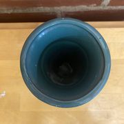 Vase ancien céramique verte années 70 vintage