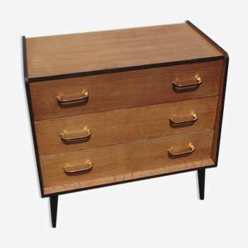 Scandinavian oak chest of drawers from the 60s