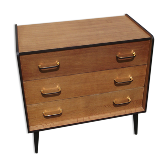 Scandinavian oak chest of drawers from the 60s