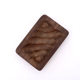 Signed wooden pocket emptier carved with a gouge, 1970s