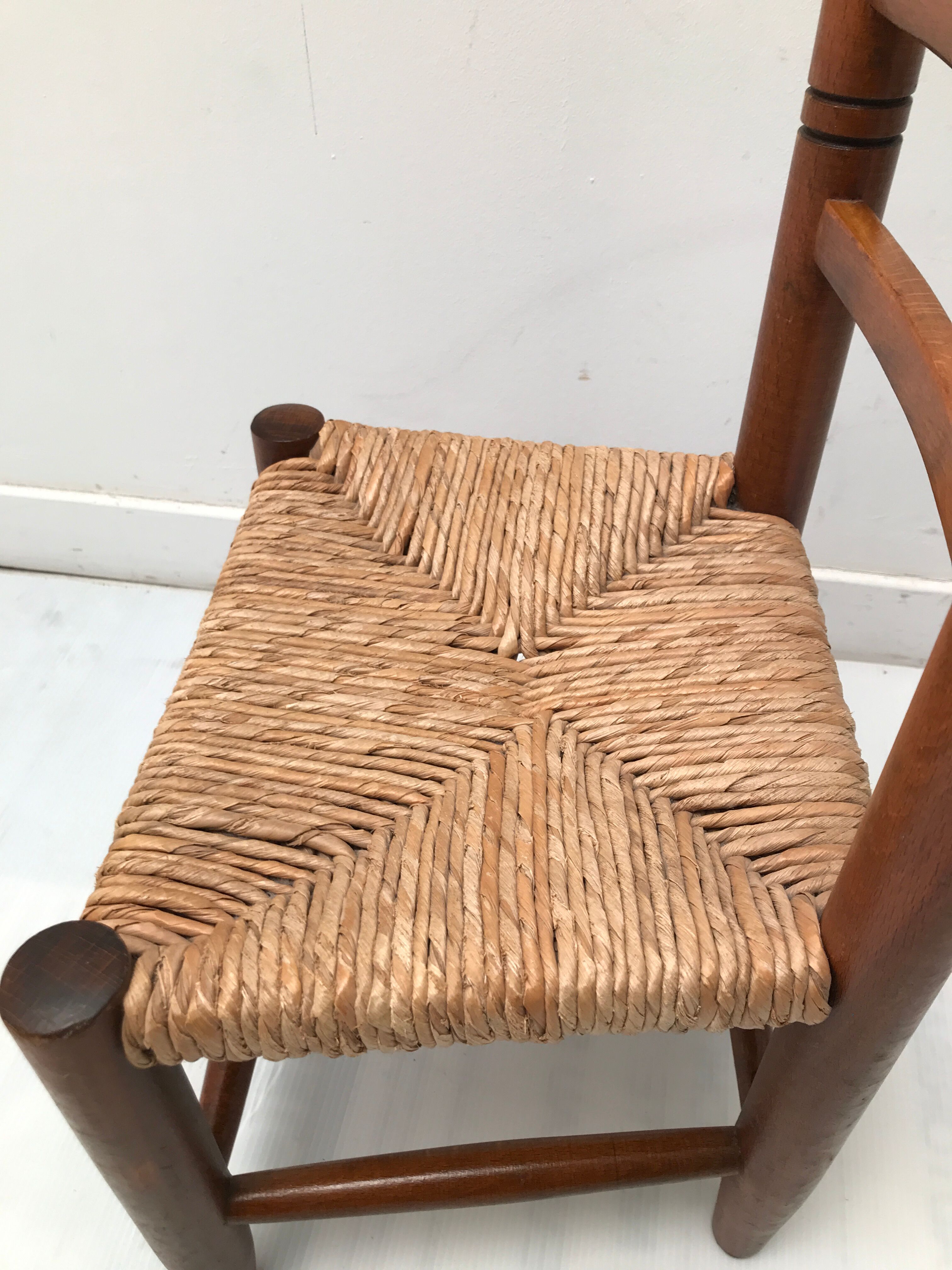 Vintage mulched wooden chair for 70s children