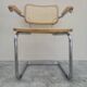 Breuer style armchair in original vintage canework