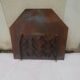 Cast iron fireplace plate fleur de lys art foundry never laid
