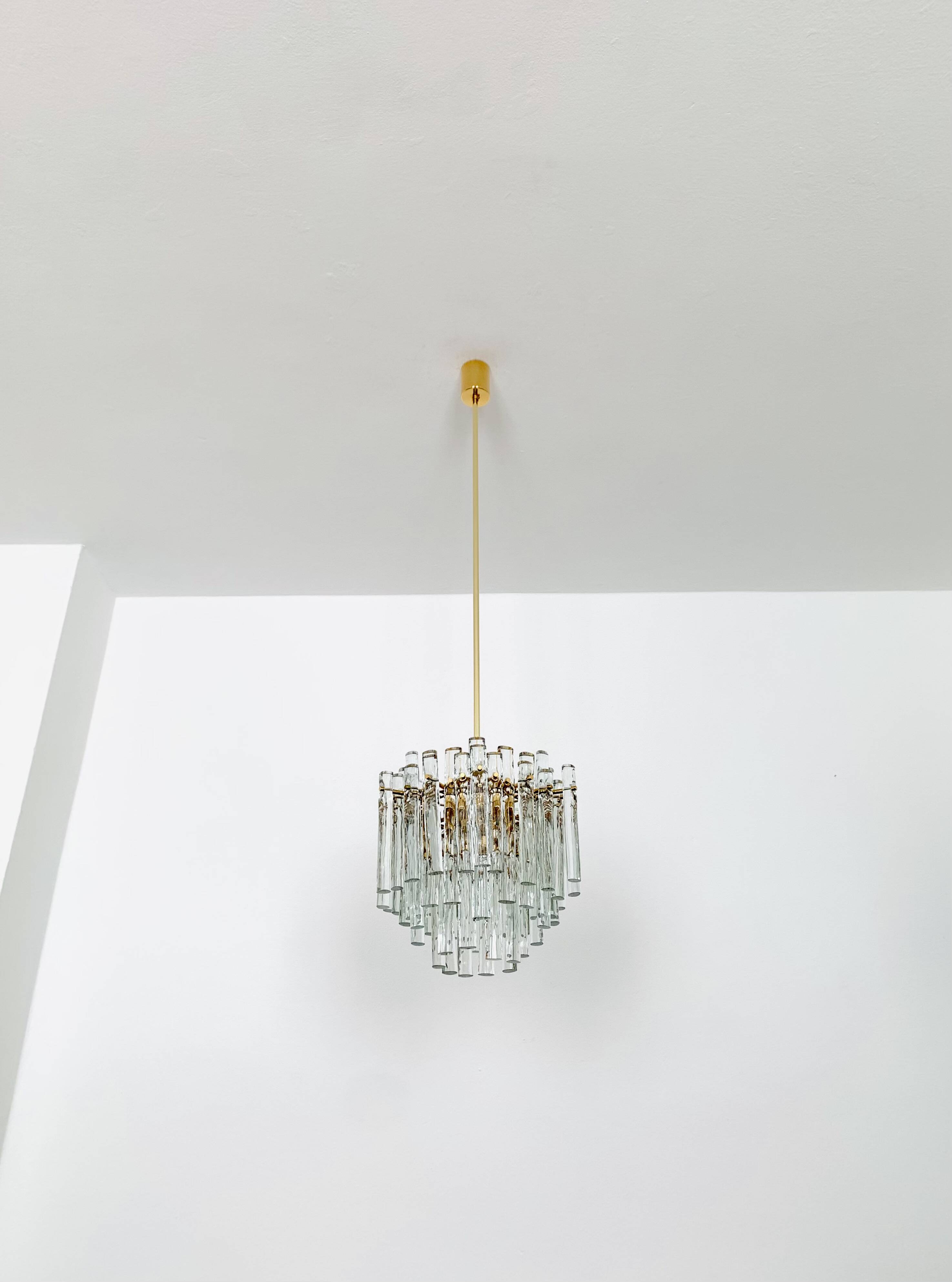 Crystal Glass Chandelier by Kinkeldey