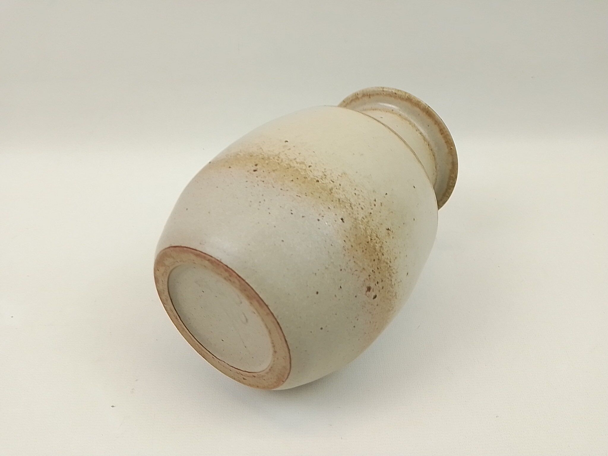 Speckled brown ceramic vase 15.5cm