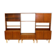 Scandinavian vintage bookcase in teak and beech from Brantorps 1960s Sweden