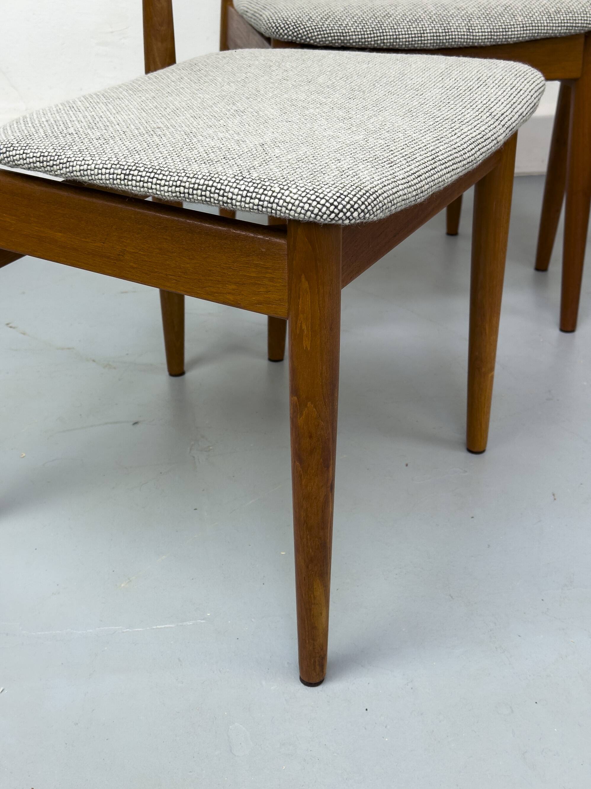 Teak and wool dining chairs by Casala, 1960s, set of 6
